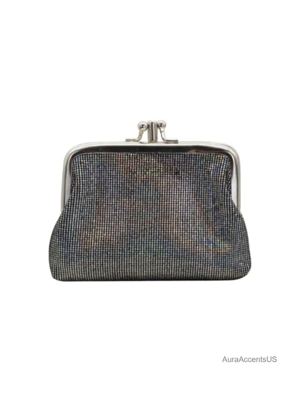 Vintage Style Kiss Lock Coin Purse Women Mini Change Pouch Faux Leather